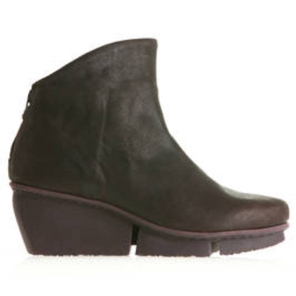Trippen Women’s Brown Espresso Wedge Ankle Boots Size 41 EU